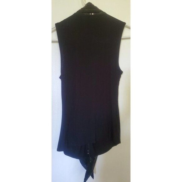 NWOT Victoria's Secret Sequin Collar Deep V-Neck Top with Keyhole - X-Small - Picture 2 of 7